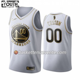 Maillot Basket Golden State Warriors Personnalisé 2019-20 Nike Blanc Golden Edition Swingman - Enfant